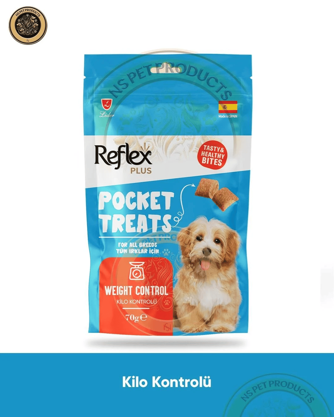 Reflex Plus Pocket Treats Kilo Kontrolü Köpek Maması 8'li Süper Pati Set 8x70 gr