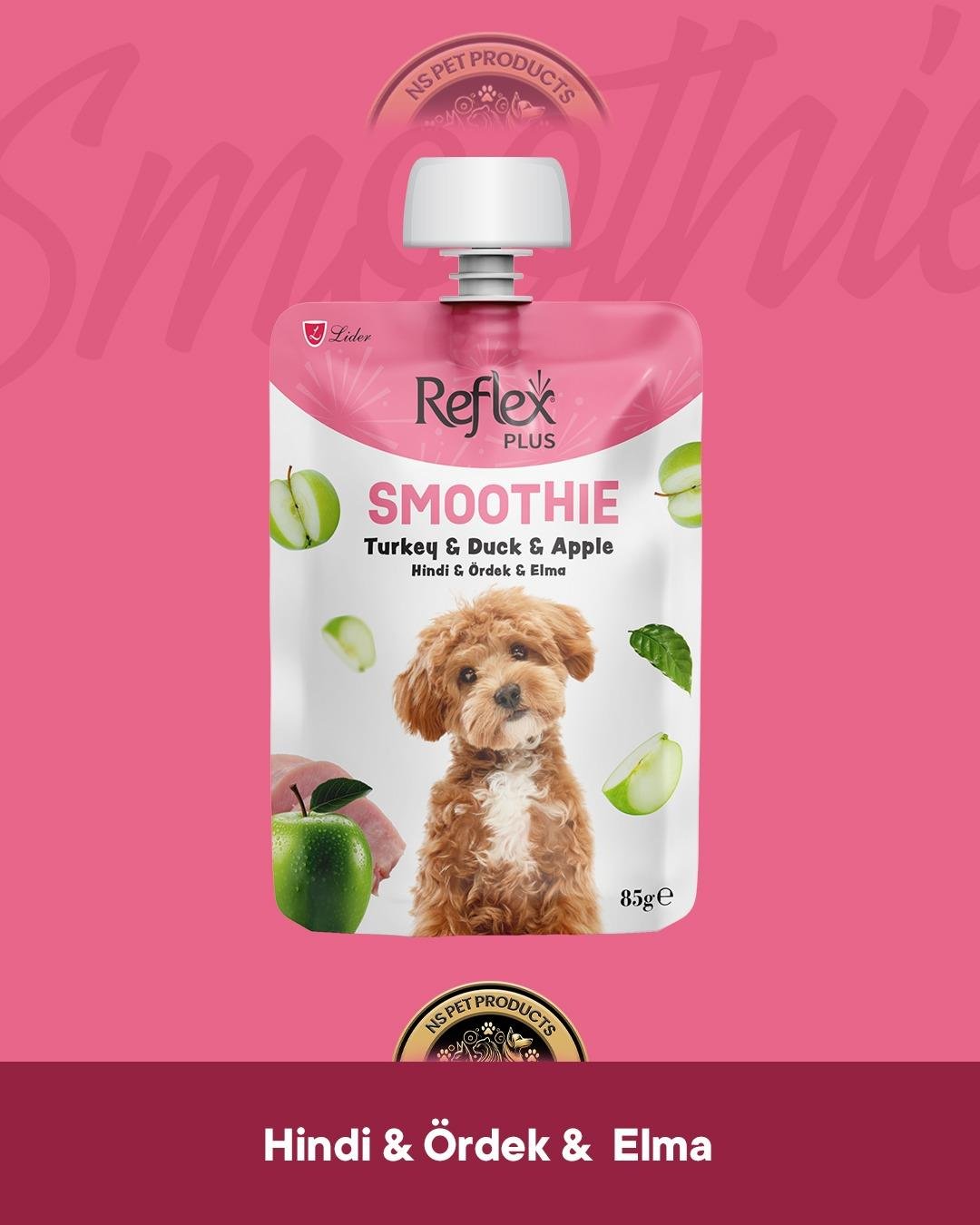Reflex Plus Smoothie Hindi & Ördek & Elma Köpek Ödül Maması 85 gr