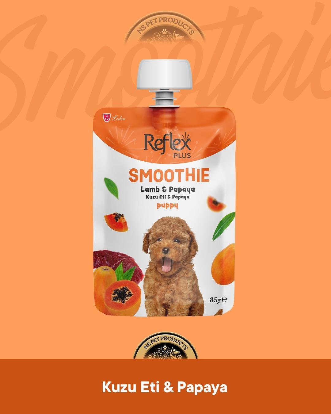 Reflex Plus Smoothie Kuzu Eti - Ananas & Biftek - Mango & Kuzu Etli - Papaya Köpek Ödül Maması Seti 3x85 gr