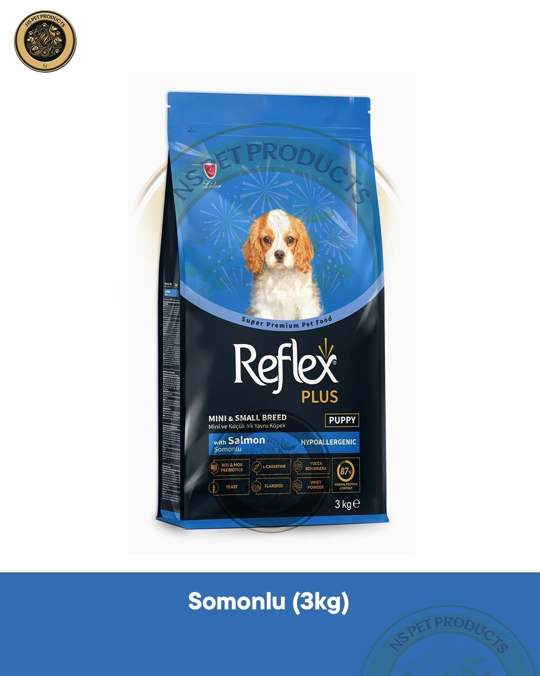 Reflex Plus Somonlu Mini ve Küçük Irk Yavru Köpek Maması 3Kg 