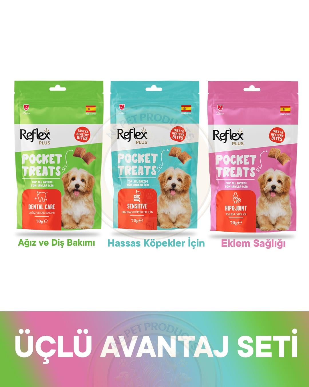 Reflex Pocket Treats 3lü Avantaj2 Köpek Ödül Maması 3x70gr