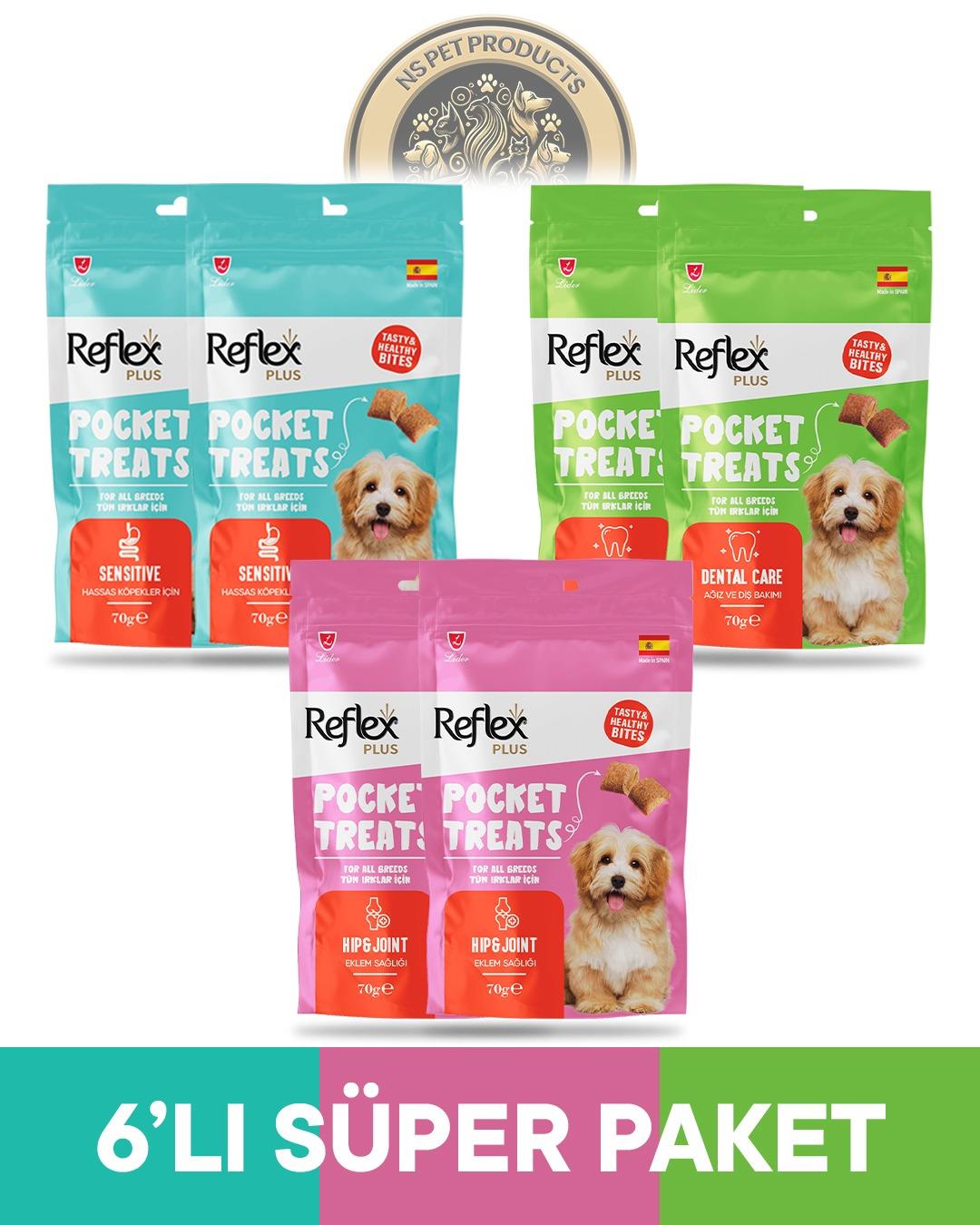 Reflex Pocket Treats 6'lı Avantaj Köpek Ödül Maması Seti 6x70gr