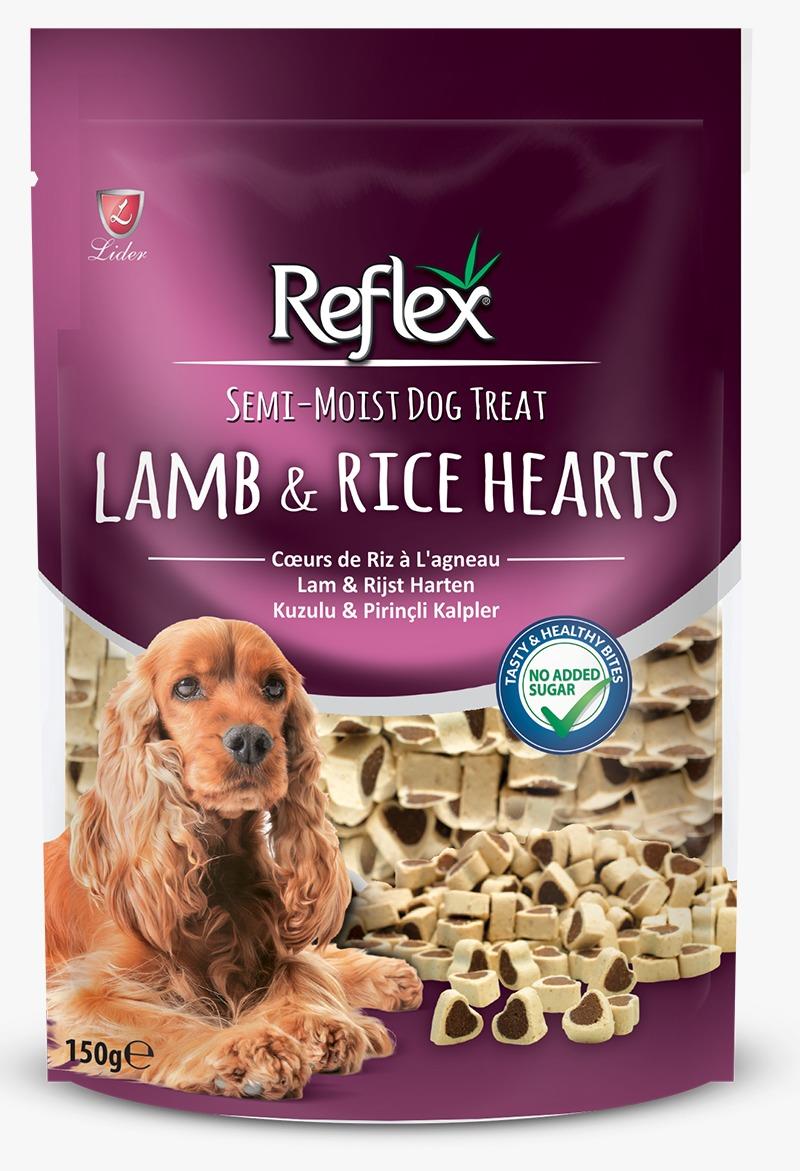 Reflex SemiMoist Köpek Ödül Maması 2 çeşit 2x150gr (Lamb,rice hearts-Mini mix bones)  