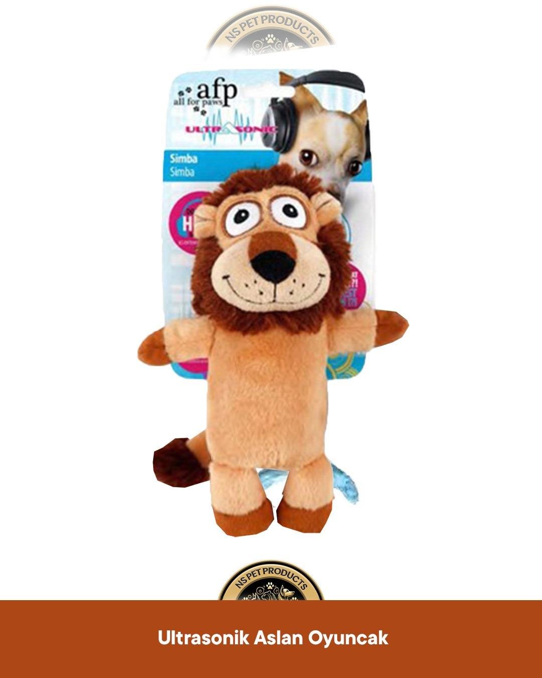 Ultrasonik Aslan Peluş Köpek Oyuncağı 24x17x8 cm