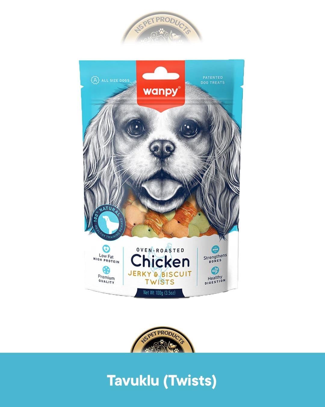 Wanpy Bisküvi Üzeri Tavuk Sargılı Köpek Ödül Maması 100 gram