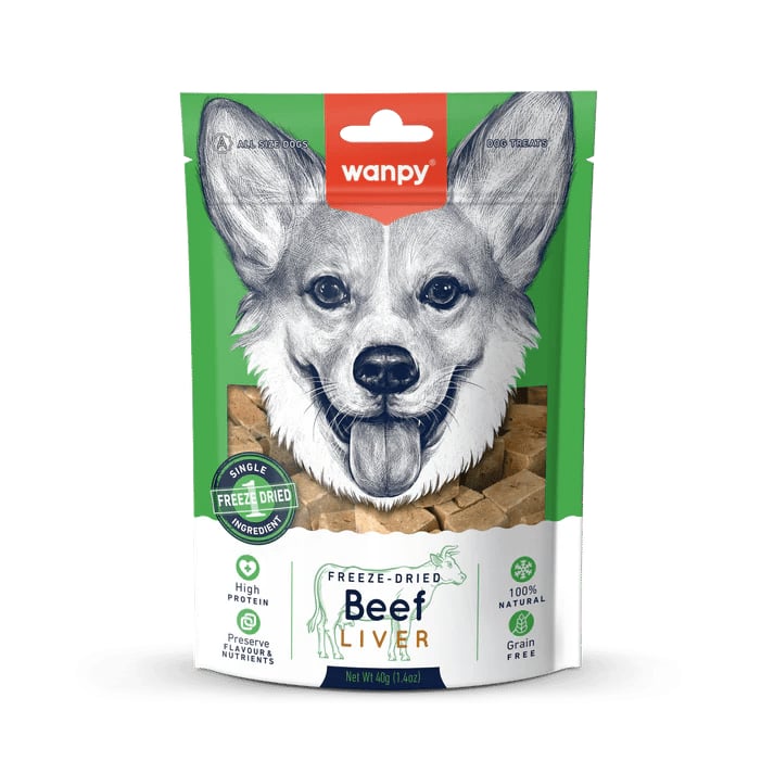 Wanpy Jerky Gerçek Biftek Fileto - Marbled Ödül Et Parçaları 100 gram & Kurutulmuş Gerçek Dana Ciğeri 40 gram Köpek Ödül Maması Seti
