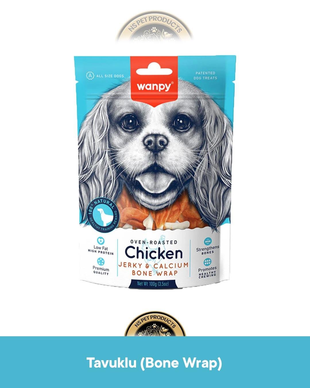 Wanpy Kalsiyumlu Gerçek Tavuk Köpek Ödül Maması 100 gram