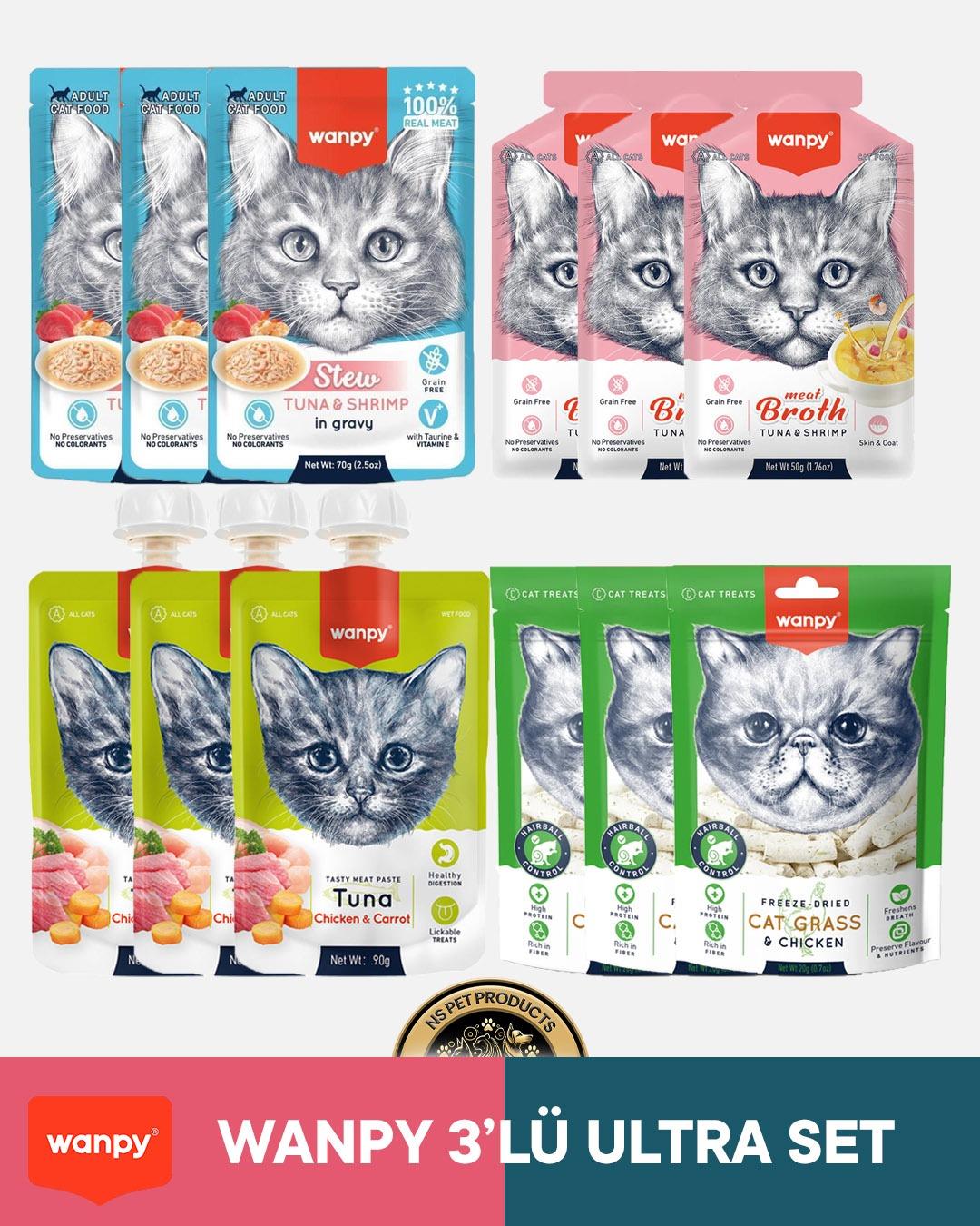Wanpy Kedi Maması Wanpy 3'lü Ultra Set