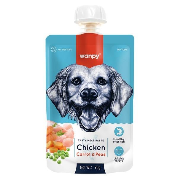 Wanpy Köpek Et Ezmesi 2 Lezzet 4lü Paket 4x90gr (Tavuk-Dana)