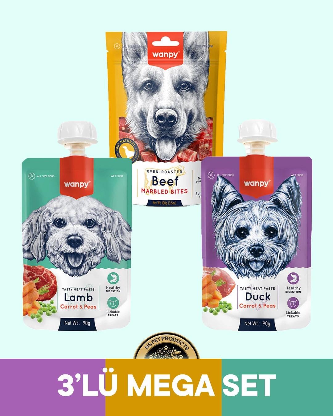 Wanpy Köpek Maması 3'lü Mega Set  - 2