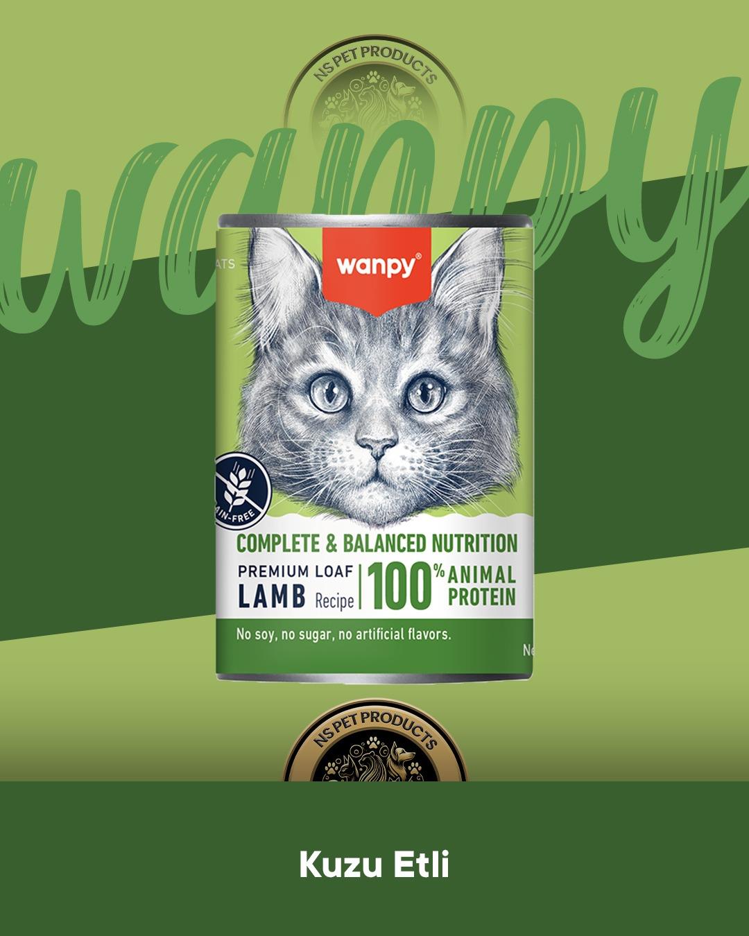 Wanpy Kuzu Etli Ezme Kedi Konservesi 375 gr
