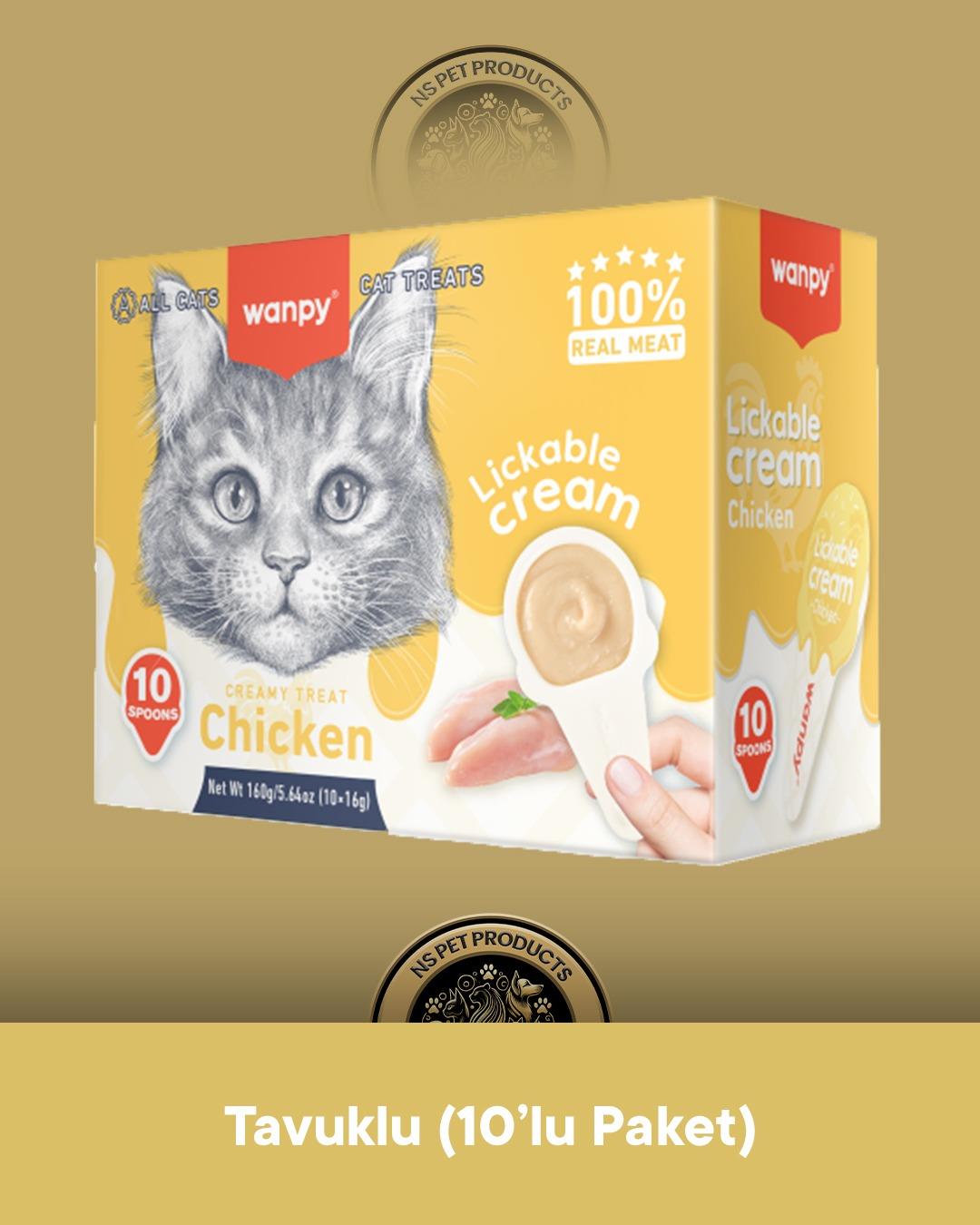 Wanpy Lickable Cream Tavuklu Kedi Ödül Maması 10x16 gram