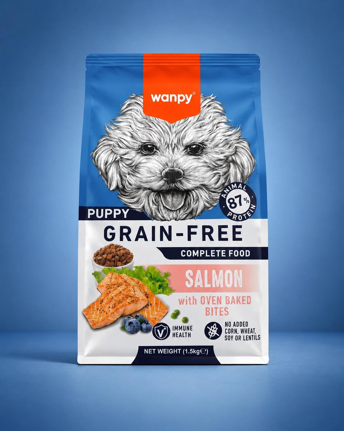 Wanpy Puppy Grain-Free Somonlu Yavru Köpek Maması 1.5 kg Tahılsız 