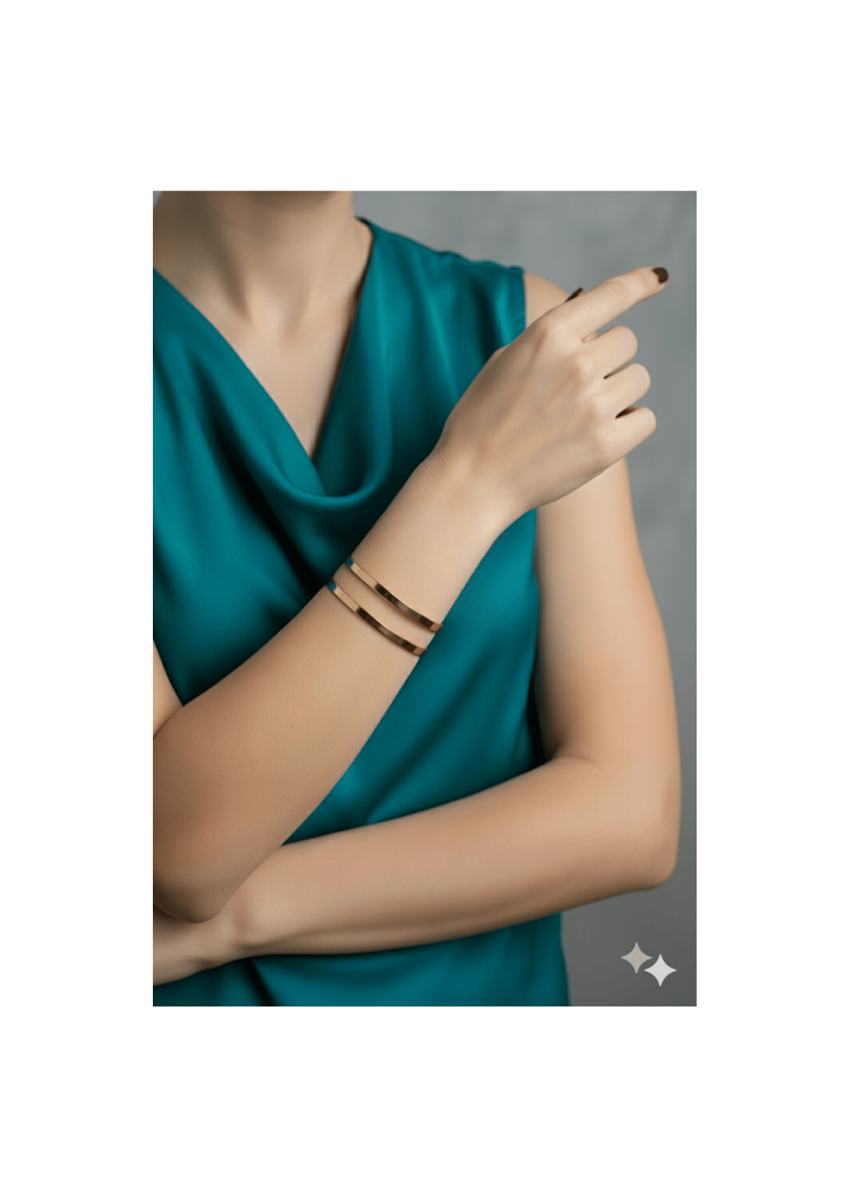 Ajda Bilezik Kalın 65mm 2'li (Gold) 00084