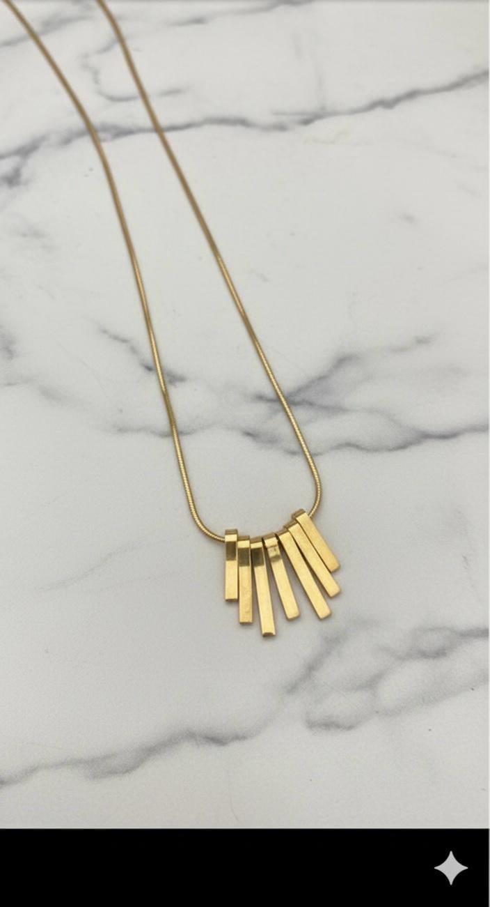 Çelik Kolye (Gold) 010749