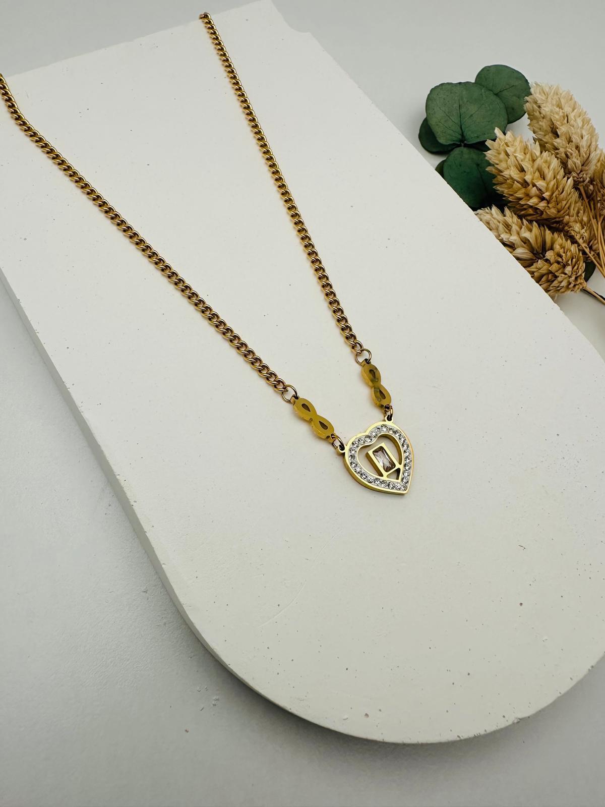 Çelik Kolye (Gold) 010760