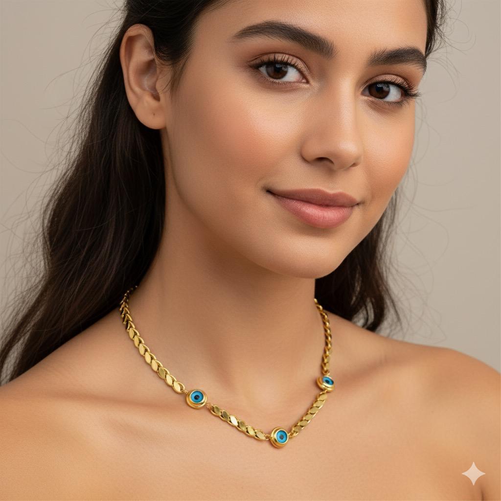 Çelik Kolye (Gold) 010788