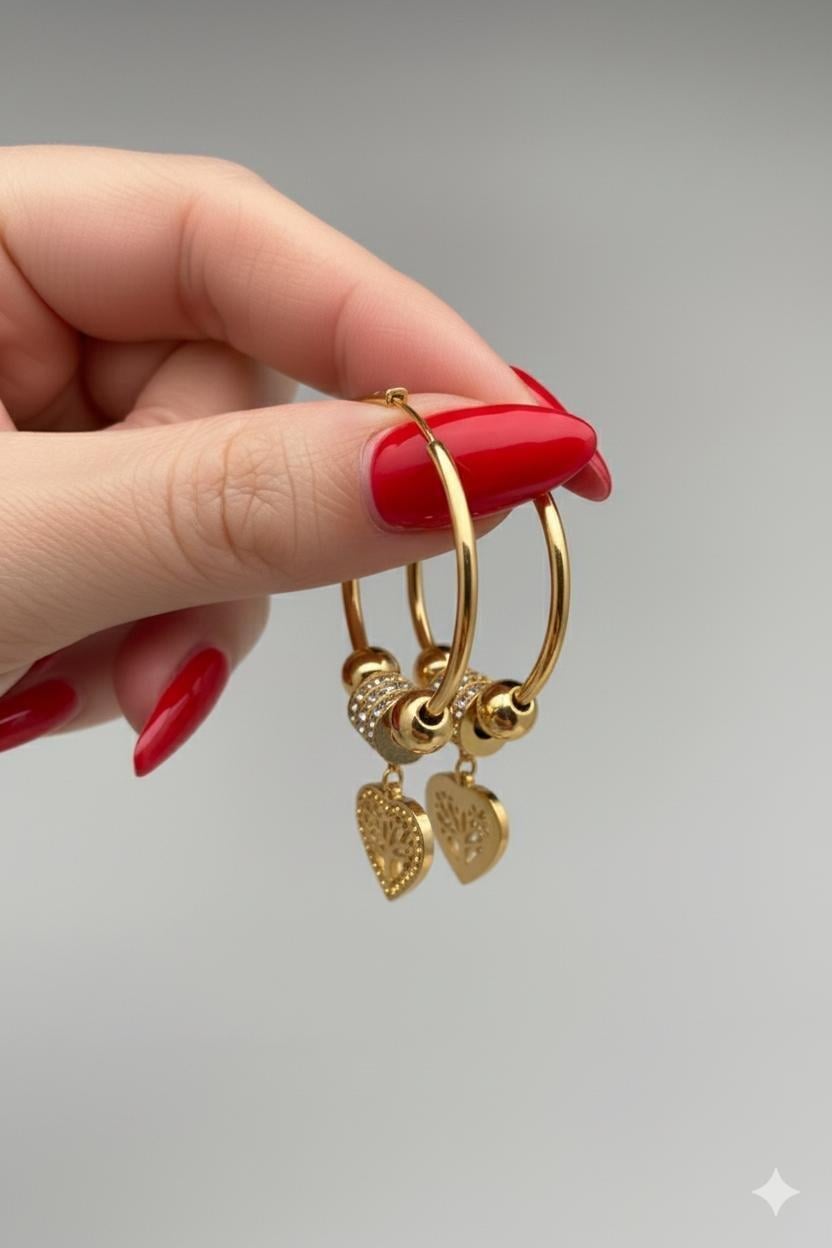 Çelik Küpe (Gold) Kp583