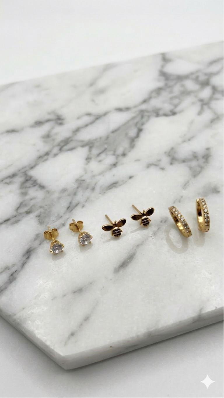 Çelik Küpe (Gold) Kp644