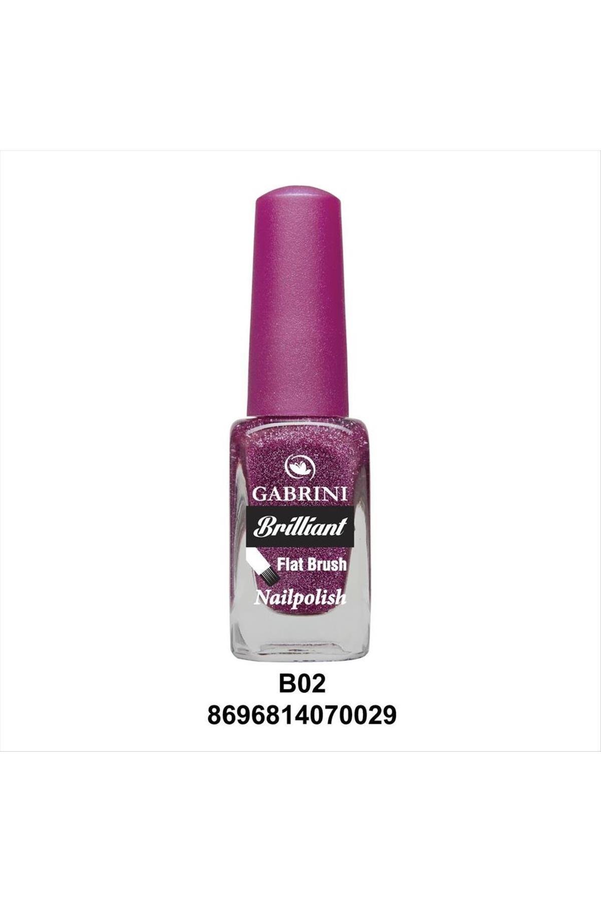 Gabrini Brilliant Flat Brush Oje (Simli Oje)