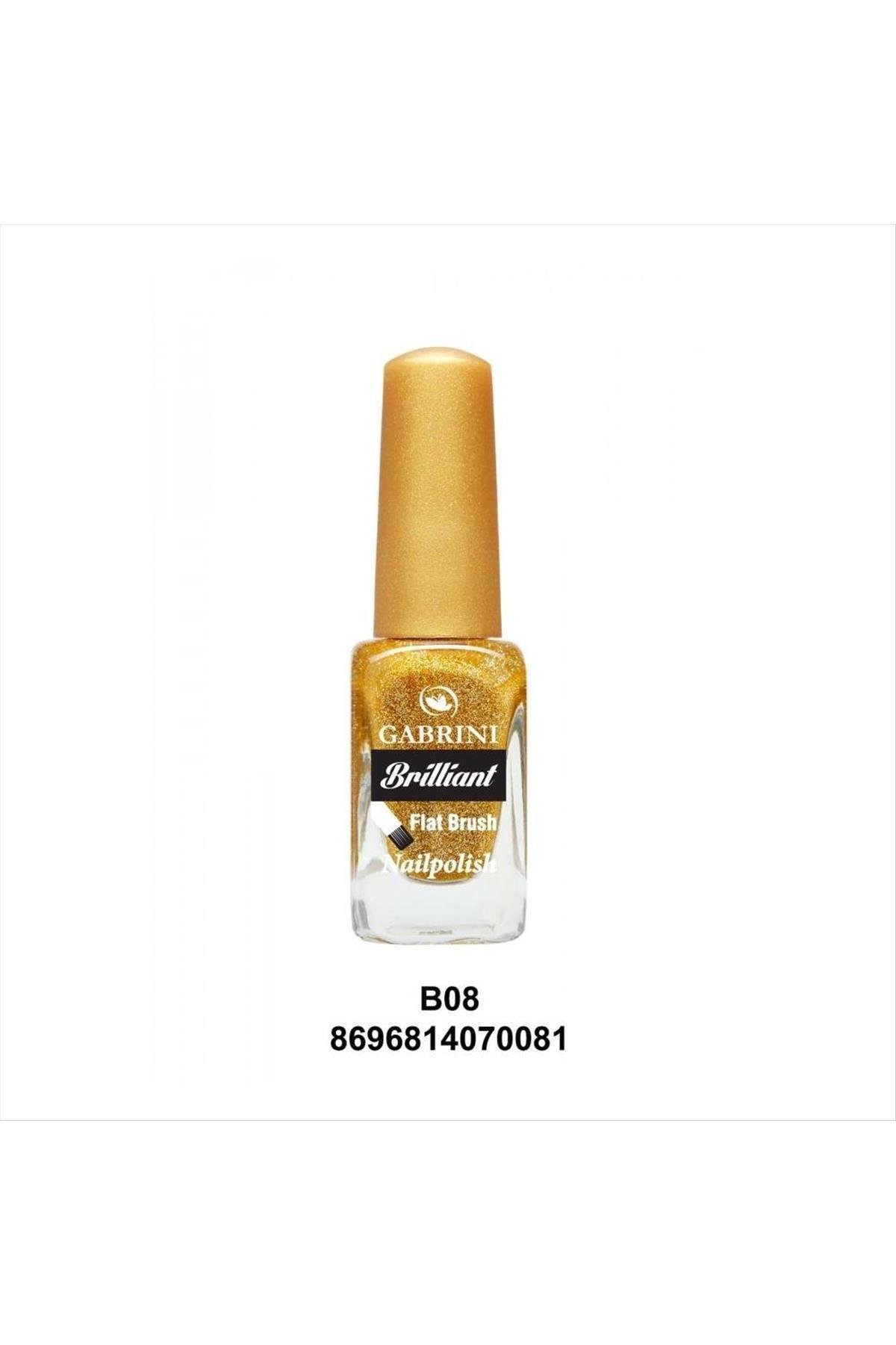 Gabrini Brilliant Flat Brush Oje (Simli Oje)
