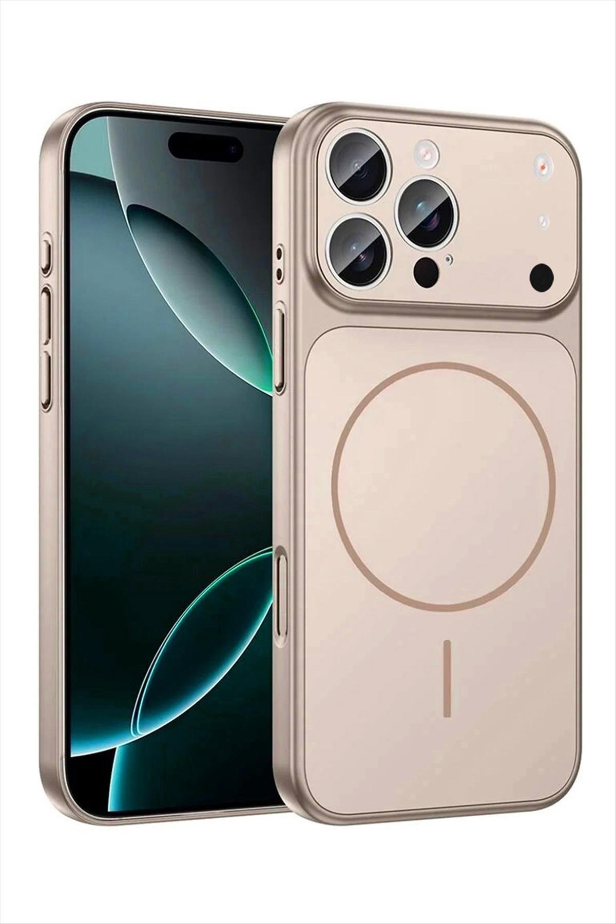 İphone 15 Pro Uyumlu 17 Pro Max Görünümlü Magsaff Kapak Kılıf