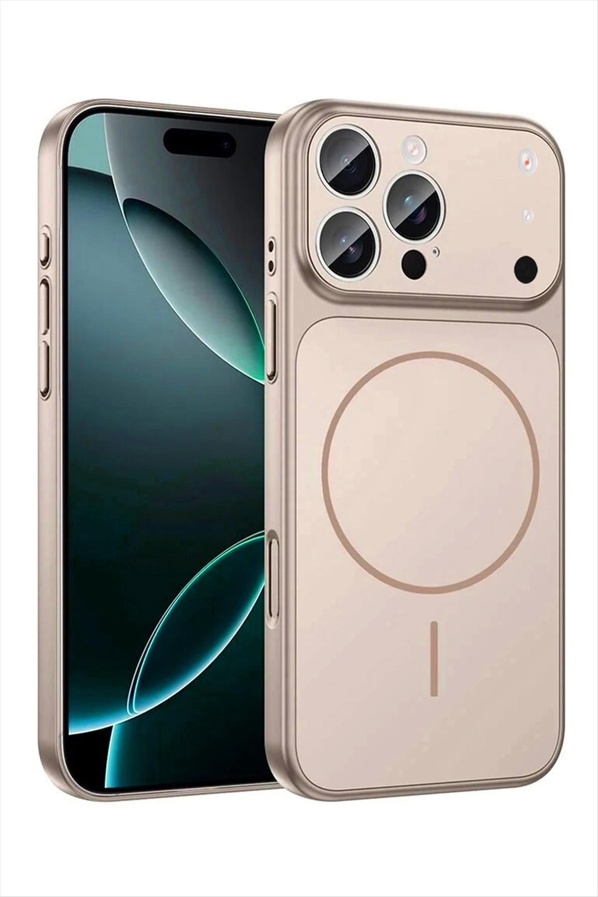 İphone 16 Pro Max Uyumlu 17 Pro Max Görünümlü Magsaff Kapak Kılıf