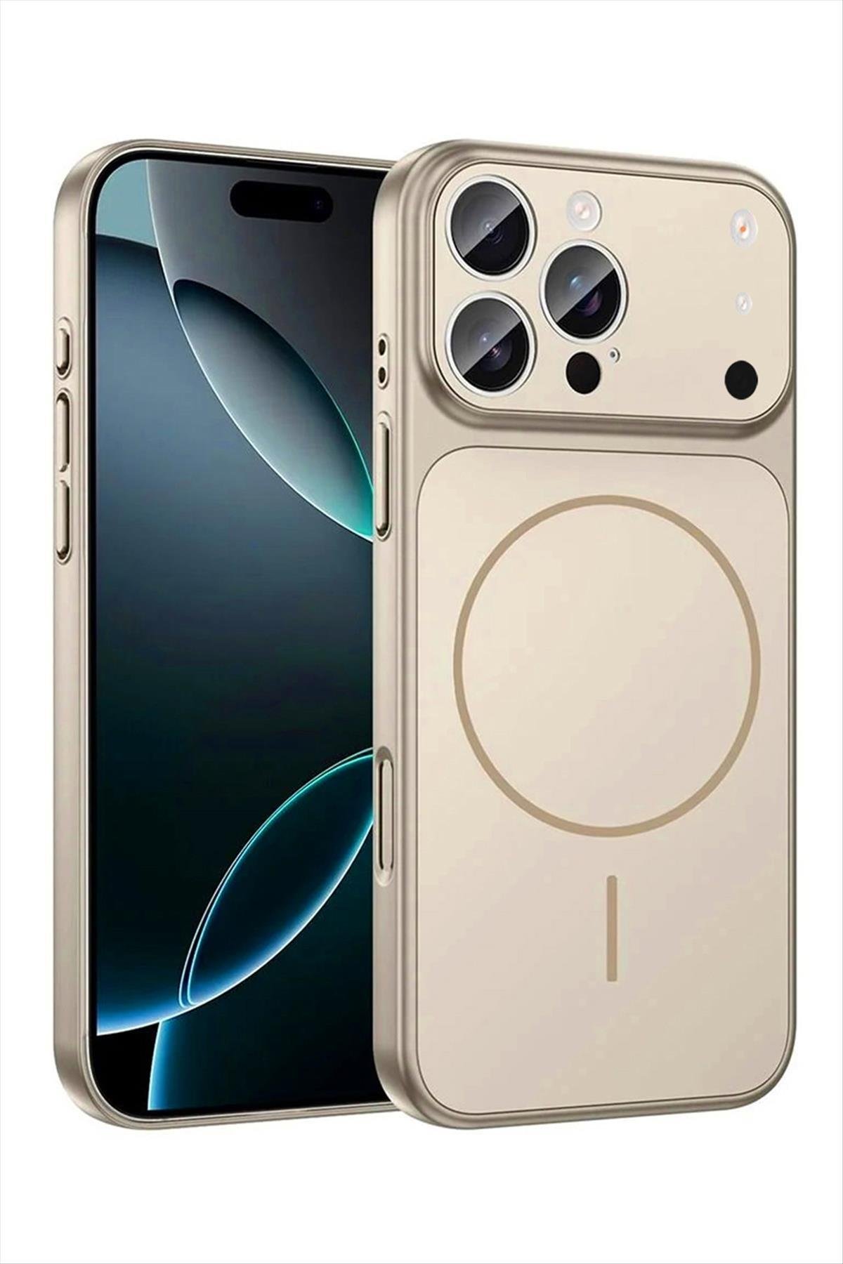 İphone 16 Uyumlu 17 Pro Max Görünümlü Magsaff Kapak Kılıf