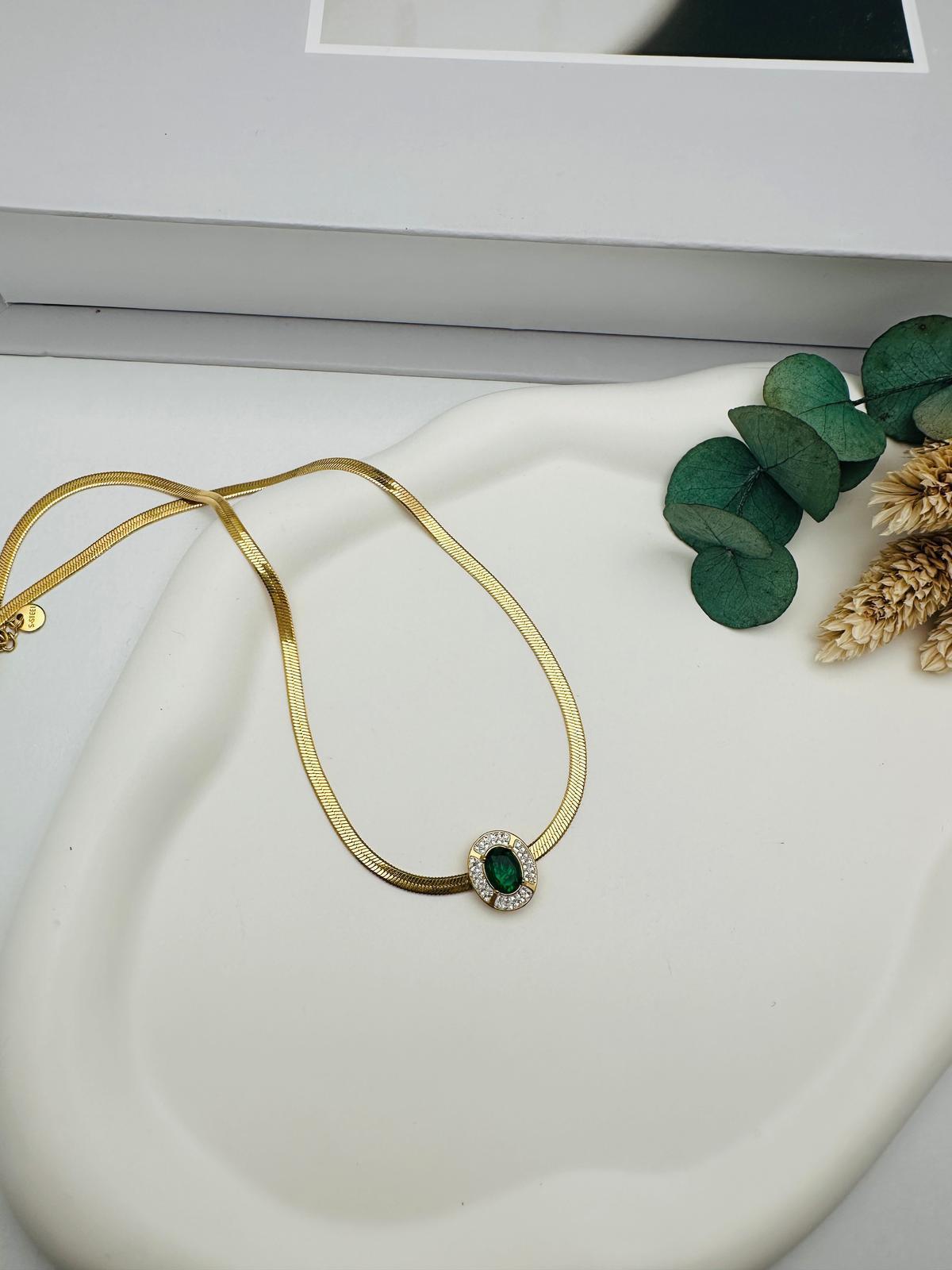 İtalyan Çelik Kolye (Gold) 010677