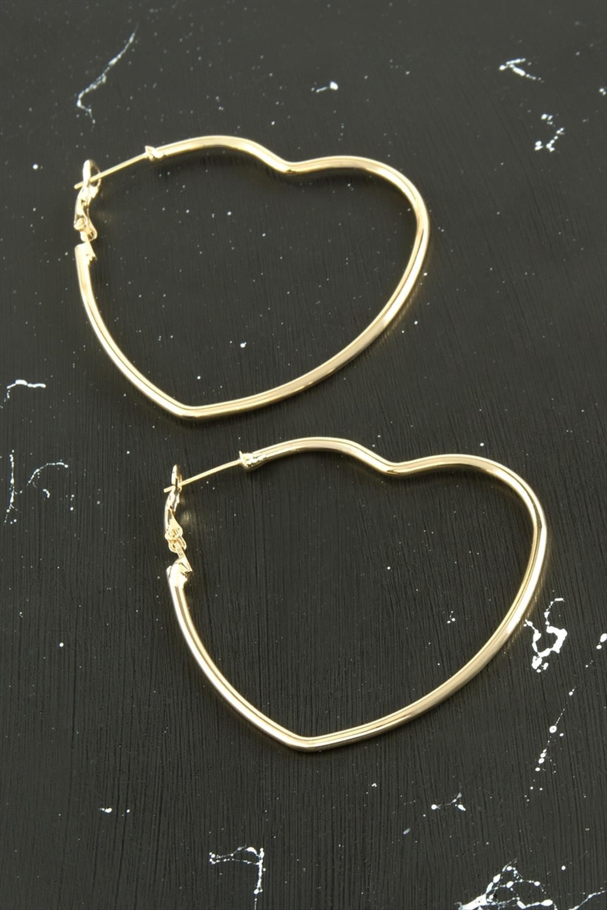 Kalp Trend Küpe 5 cm