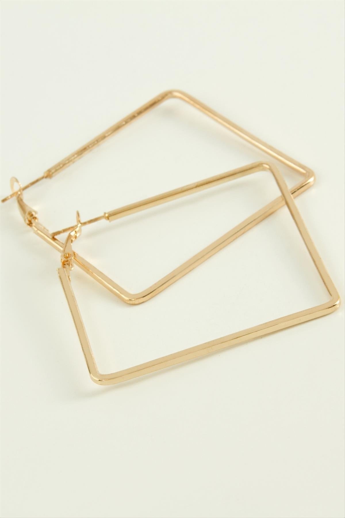 Kare Halka Küpe 4 cm