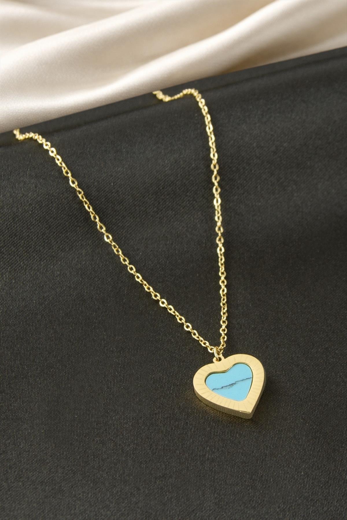 Kelebek Sedef Çelik Kolye