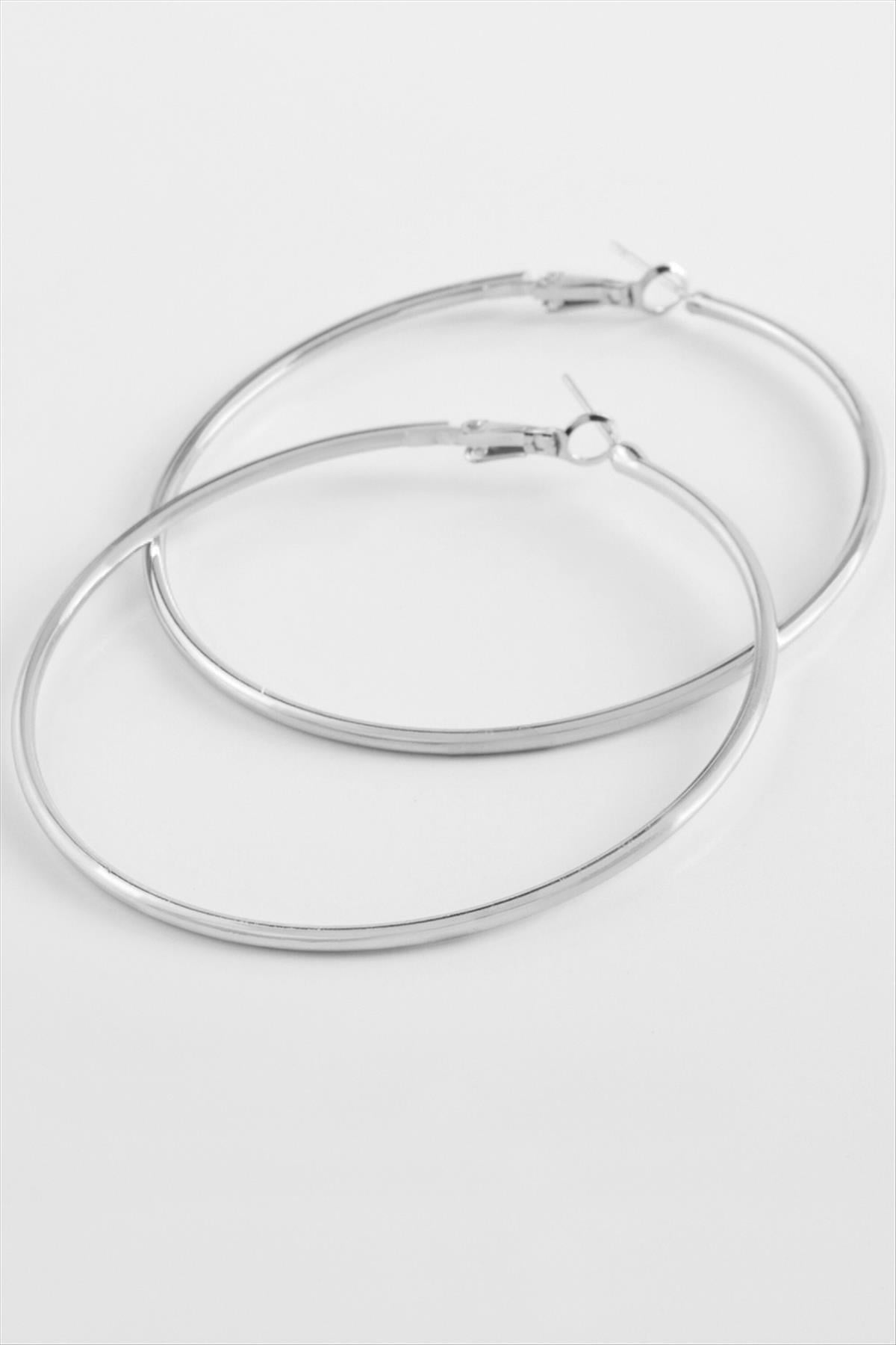 Metal Halka Küpe 6 cm