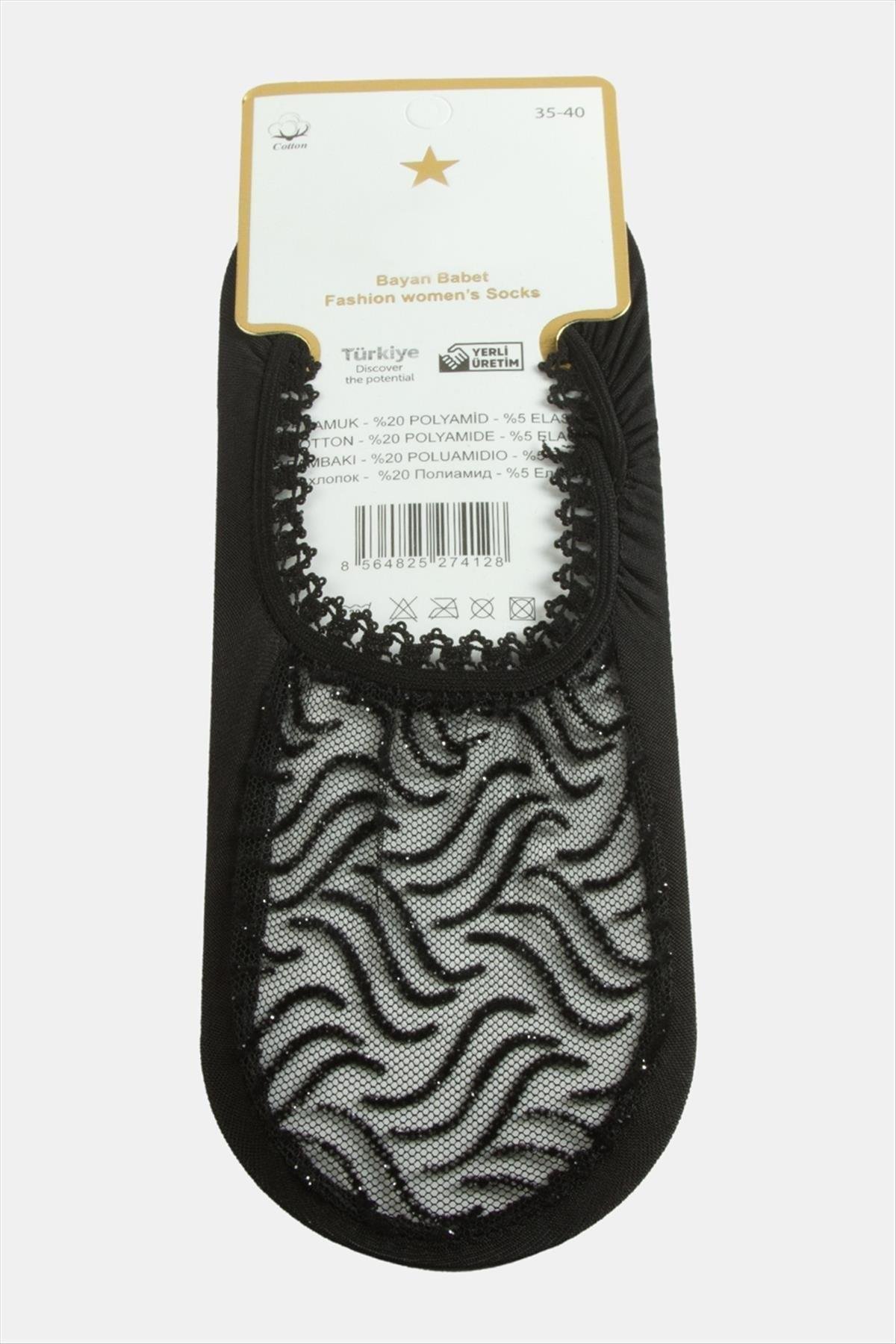 Oval Dantel Babet Çorap