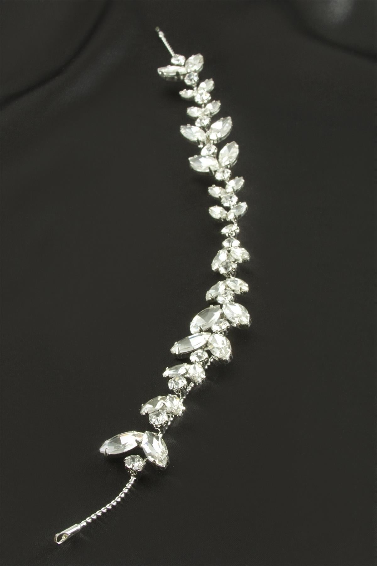 Oval Taşlı Saç Aksesuarı