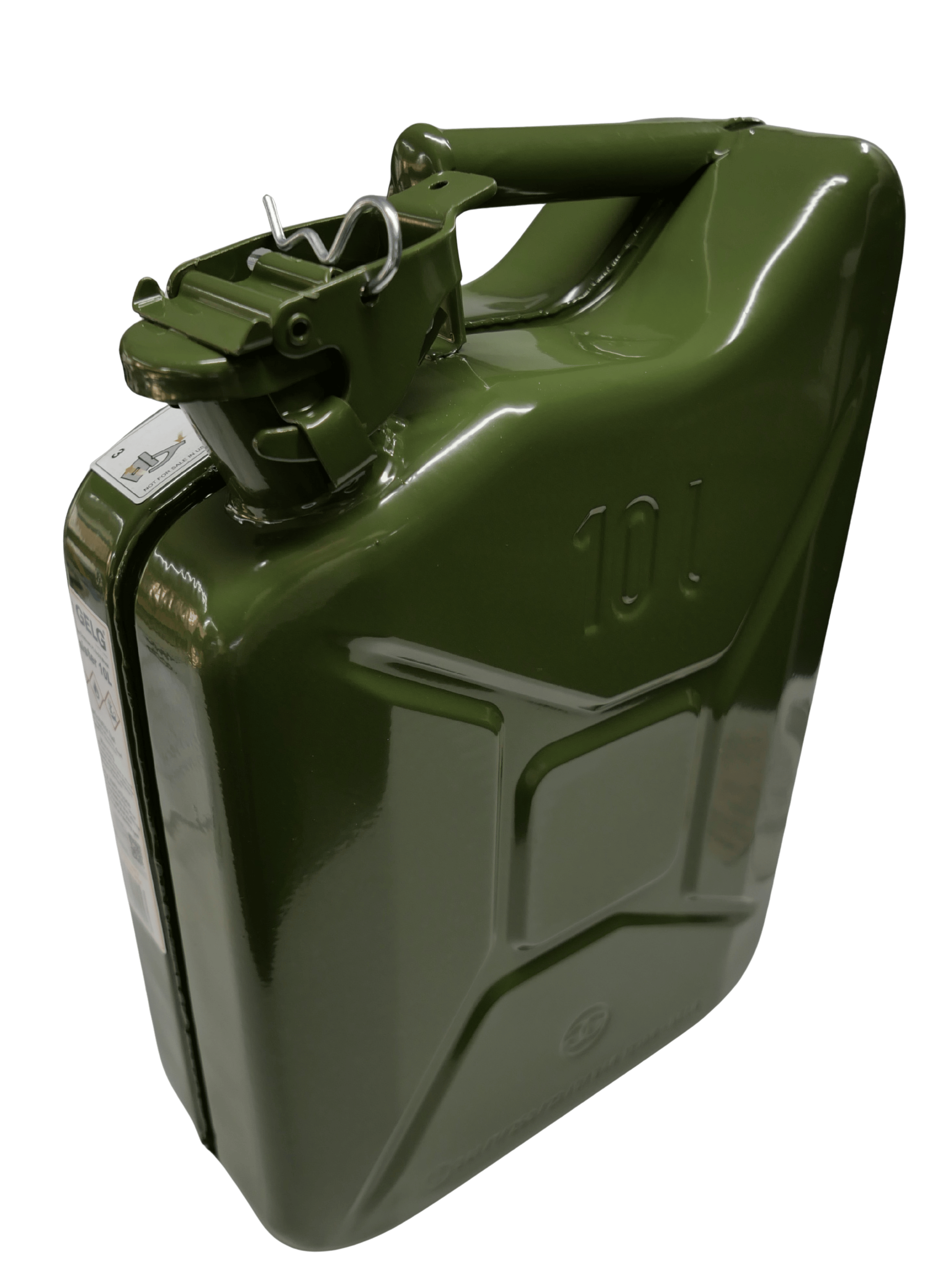Gelg 10 Litre Metal Benzin Bidonu - Asker Yeşili