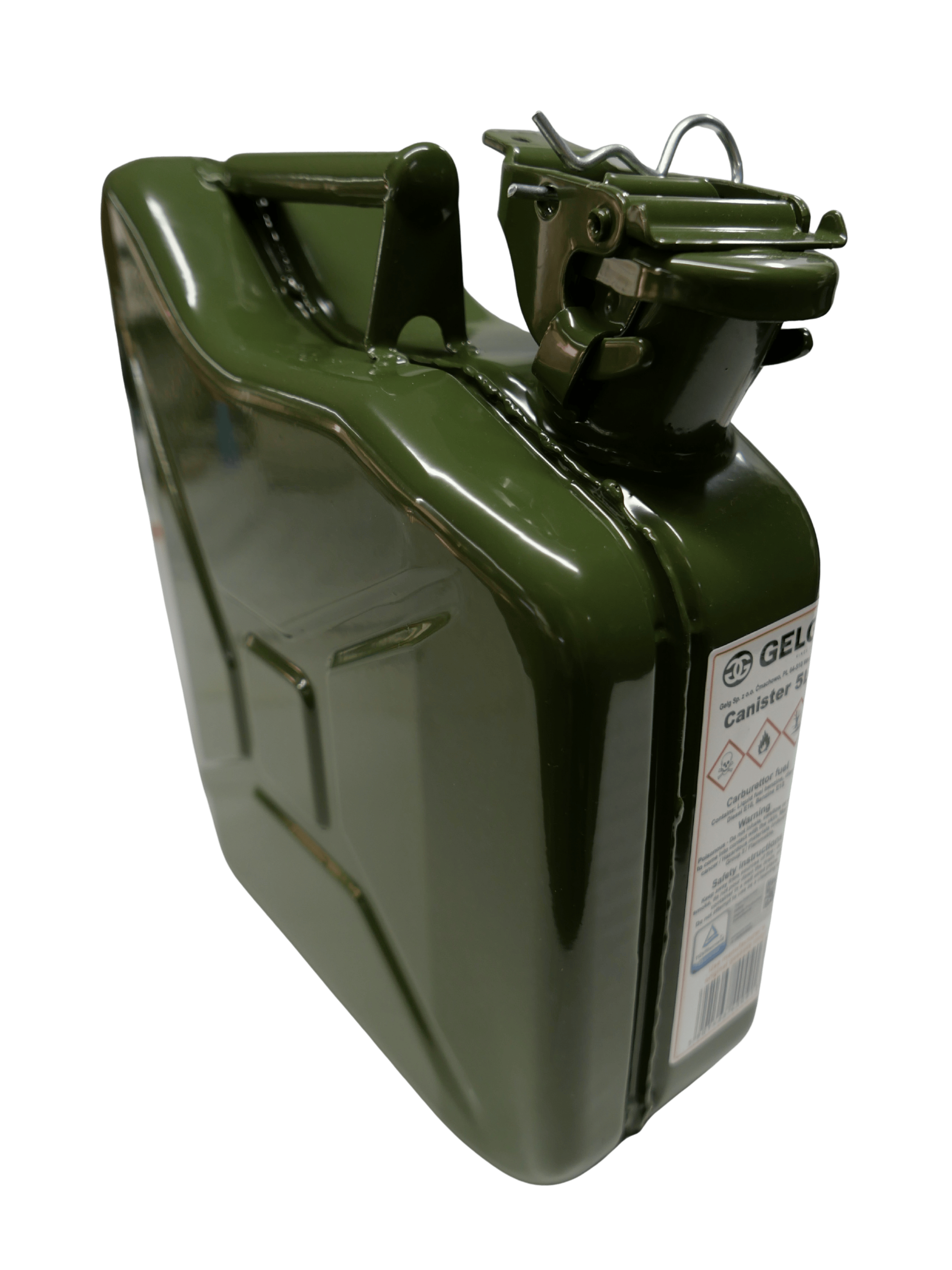 Gelg 5 Litre Metal Benzin Bidonu - Asker Yeşili