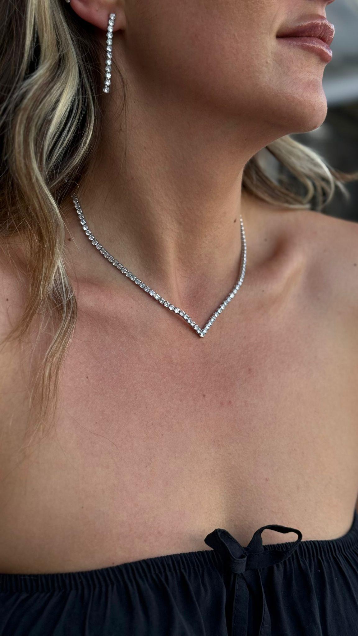 SESİ KOMBİN (ÖZEL SERİ) KOLYE VE KÜPE SILVER