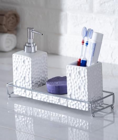 ODEON STONEWARE 3 LÜ BANYO SETİ