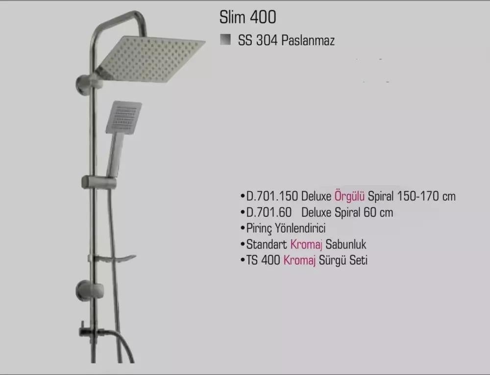 SLİM 400 TEPE DUŞ SETİ