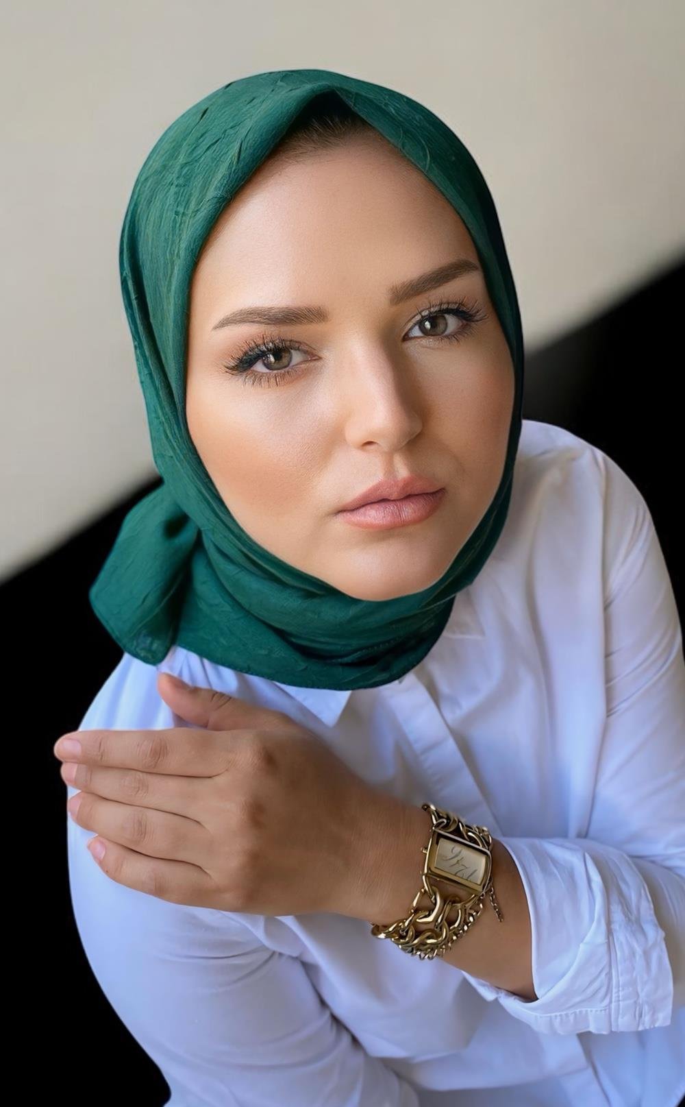 Bambu Kraş Eşarp Zümrüt Yeşili