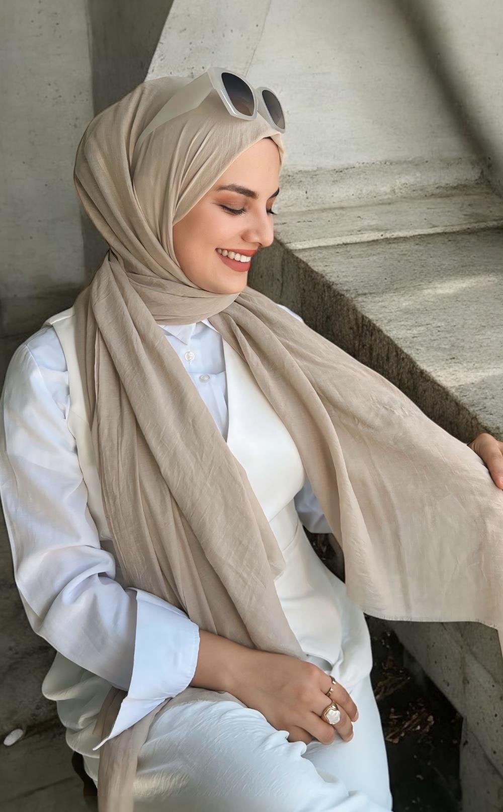 Dubai Pamuk Şal Bej