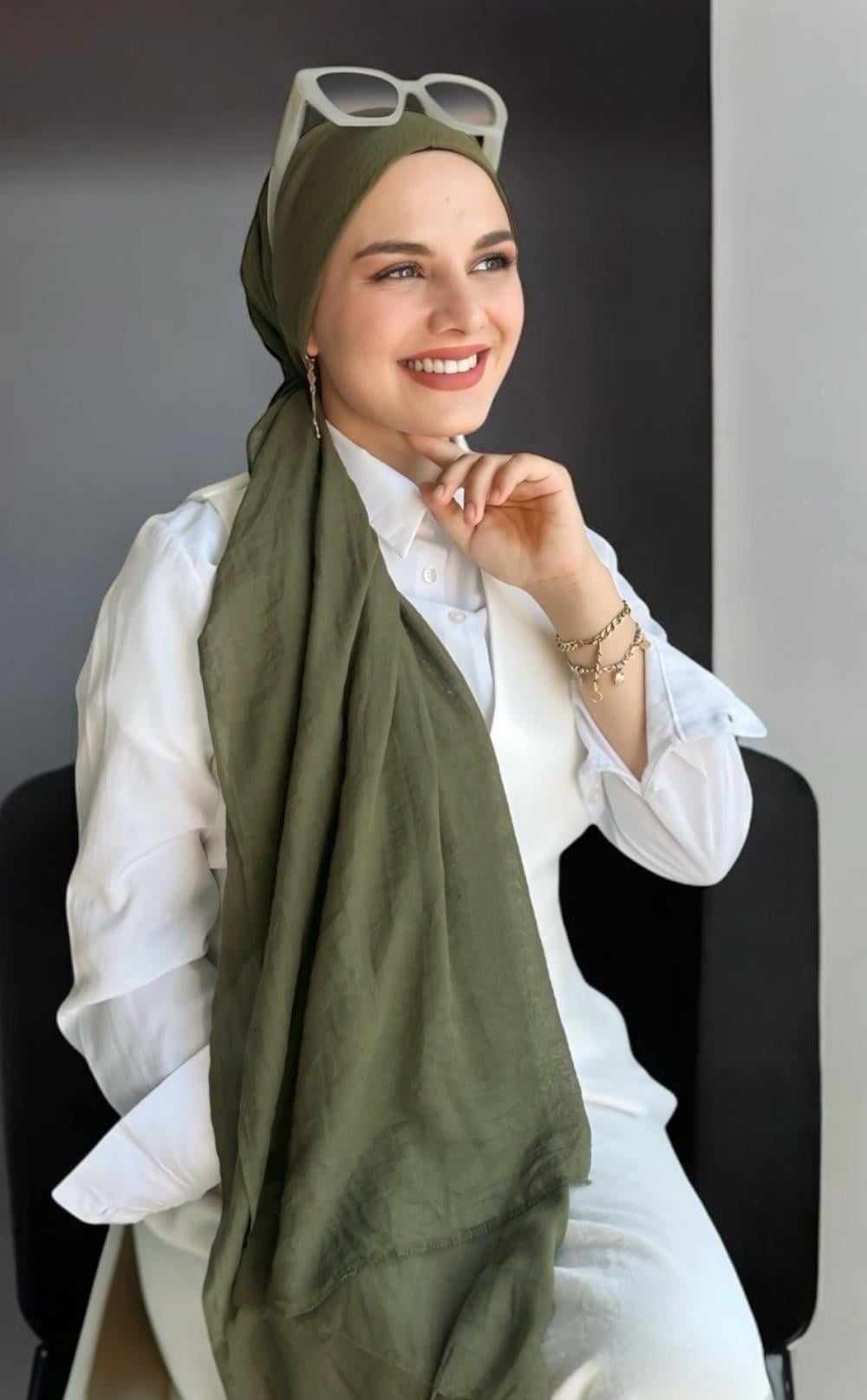 Dubai Pamuk Şal Haki