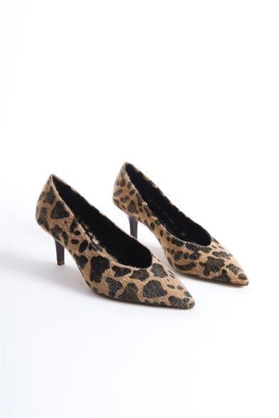 BUENO Leopar Stiletto Ayakkabı