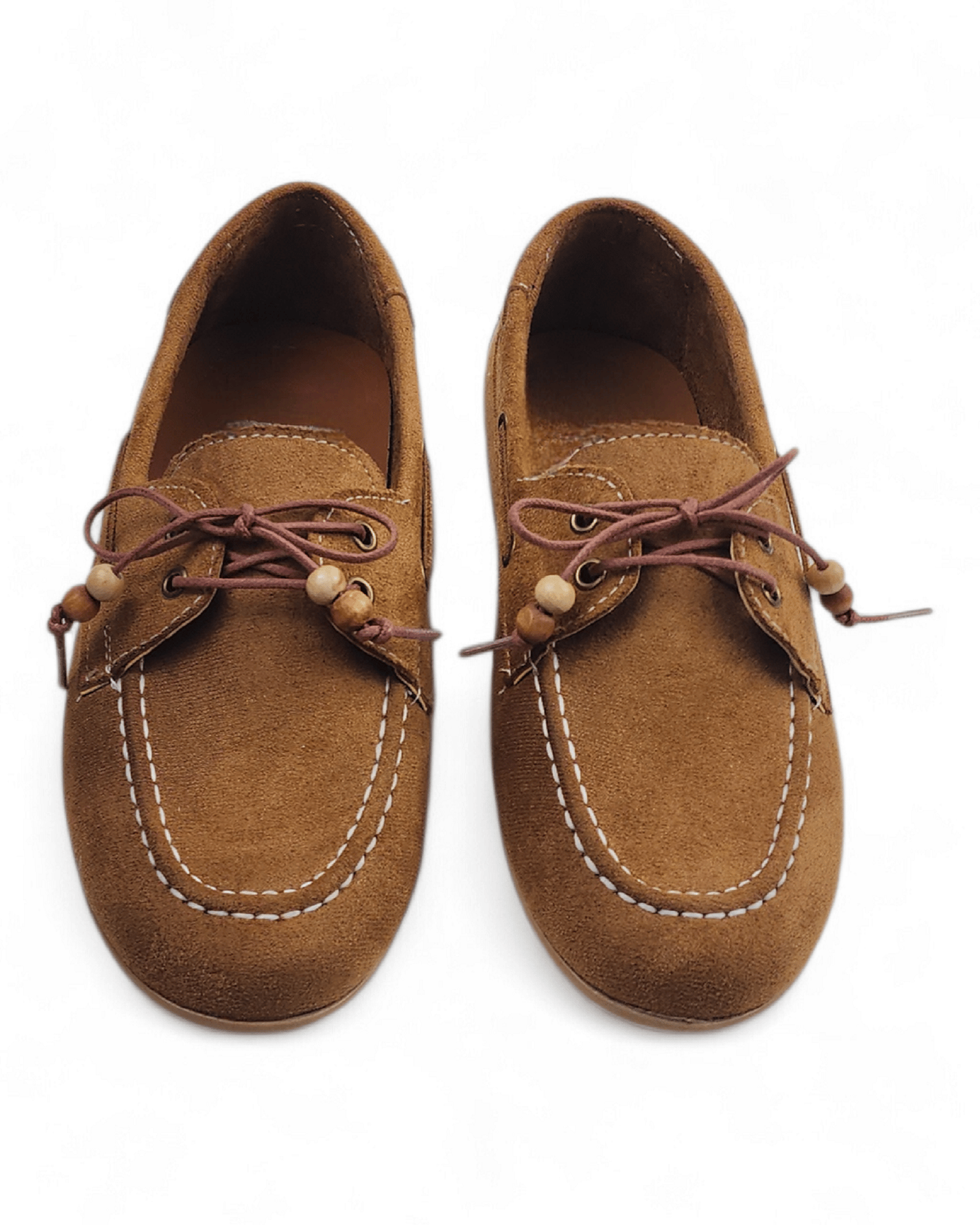 Kadın Taba Süet Görünümlü Bağcıklı Günlük Düz Loafer Ayakkabı