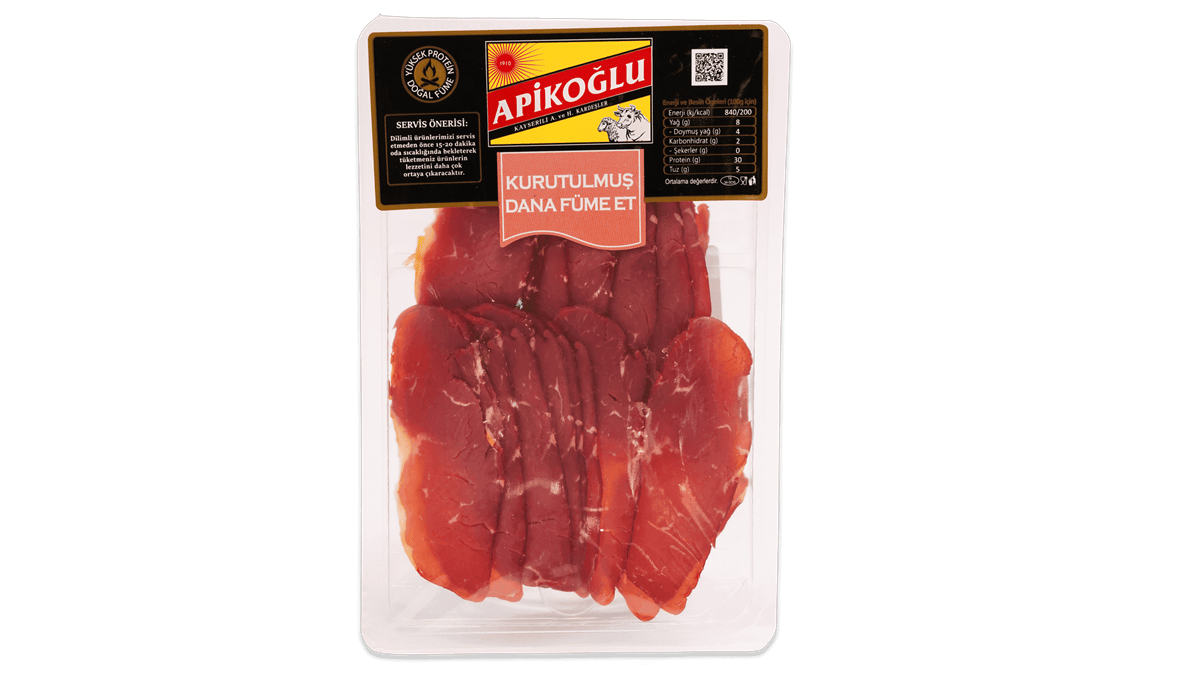 Apikoğlu Dried Smoked Beef Meat 70 Gm