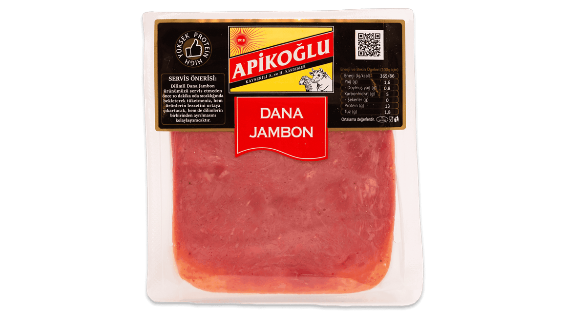 Apikoğlu Sliced Beef Ham Meat 70 Gm