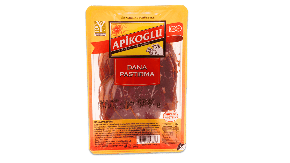 Apikoğlu Sliced Fenugreek Pastrami 90 Gm