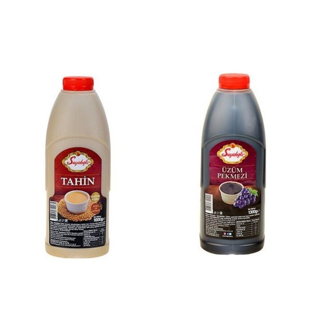 Seyidoğlu Tahin 1000 gr & Üzüm Pekmezi 1300 gr Bidon – Doğal Lezzetler Seti