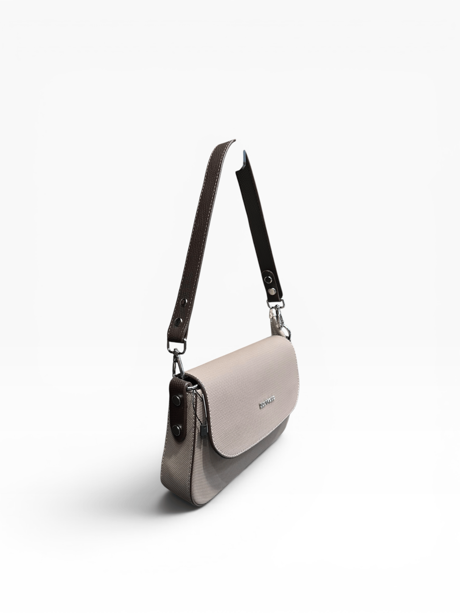 Just Polo Baget Model Kol ve Omuz Çantası Çift Askılı Vizon